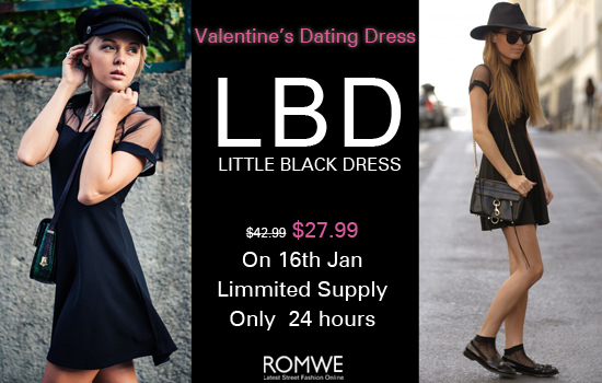 Little Black Dress Romwe