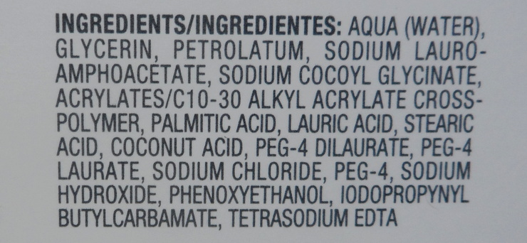 Dove Dermaseries Body Cleanser - ingredientes