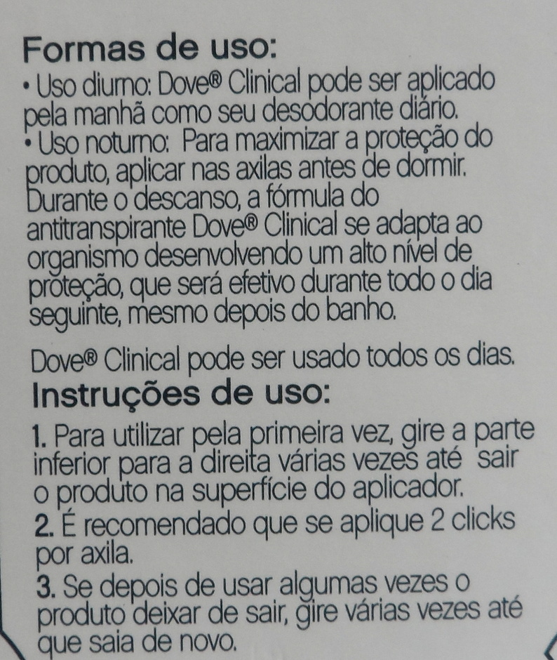 Dove Clinical - uso