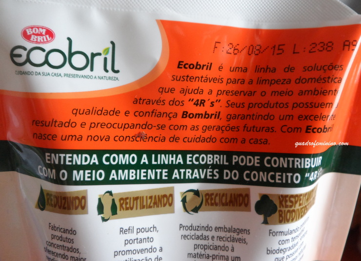 O Detergente Ecobril leva cuidado para a sua casa e não agride a natureza. Ele possui tensoativo biodegradável e rende muito mais do que os detergentes comuns. Além de econômico é sustentáve