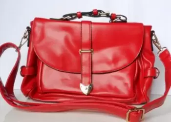 Bolsa de ombro retrô vermelha