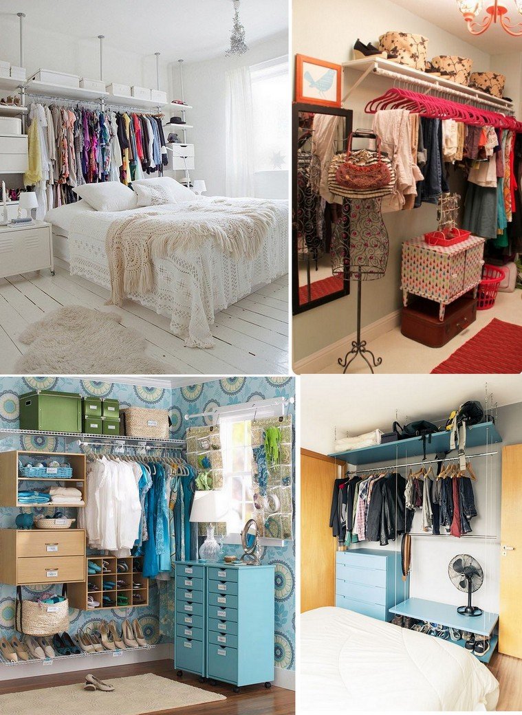 26 Ideias criativas para montar um mini closet - Quadro Feminino