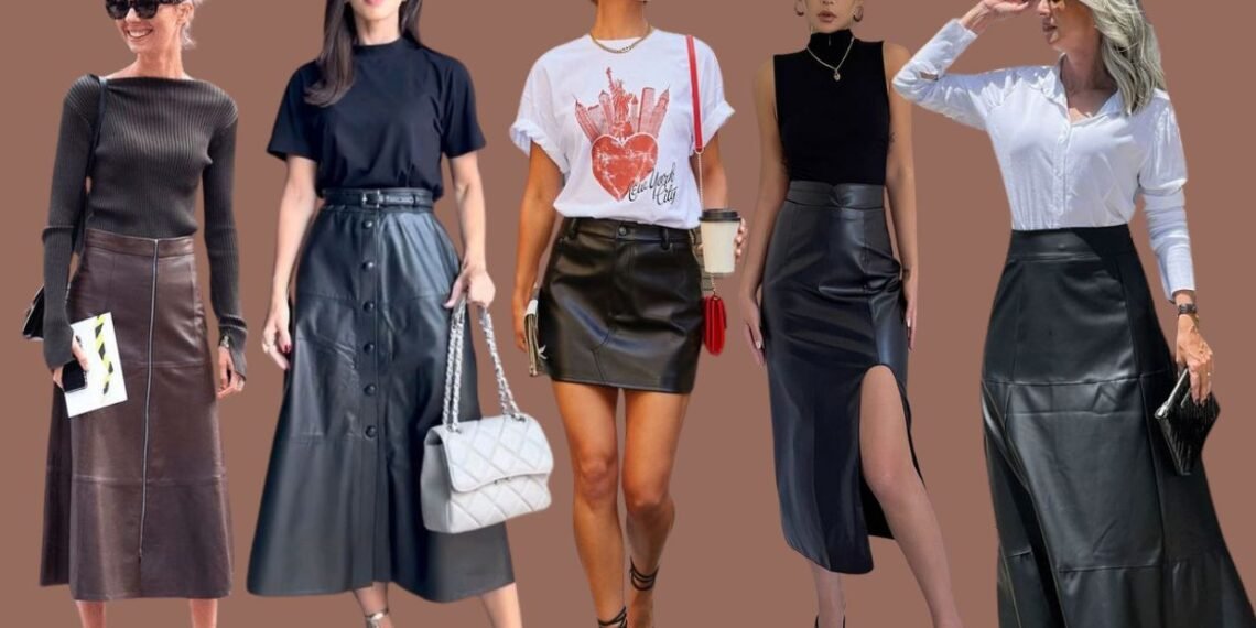 Mais de 30 looks com saias de couro, item must have 1 Mais de 30 looks com saias de couro, item must have