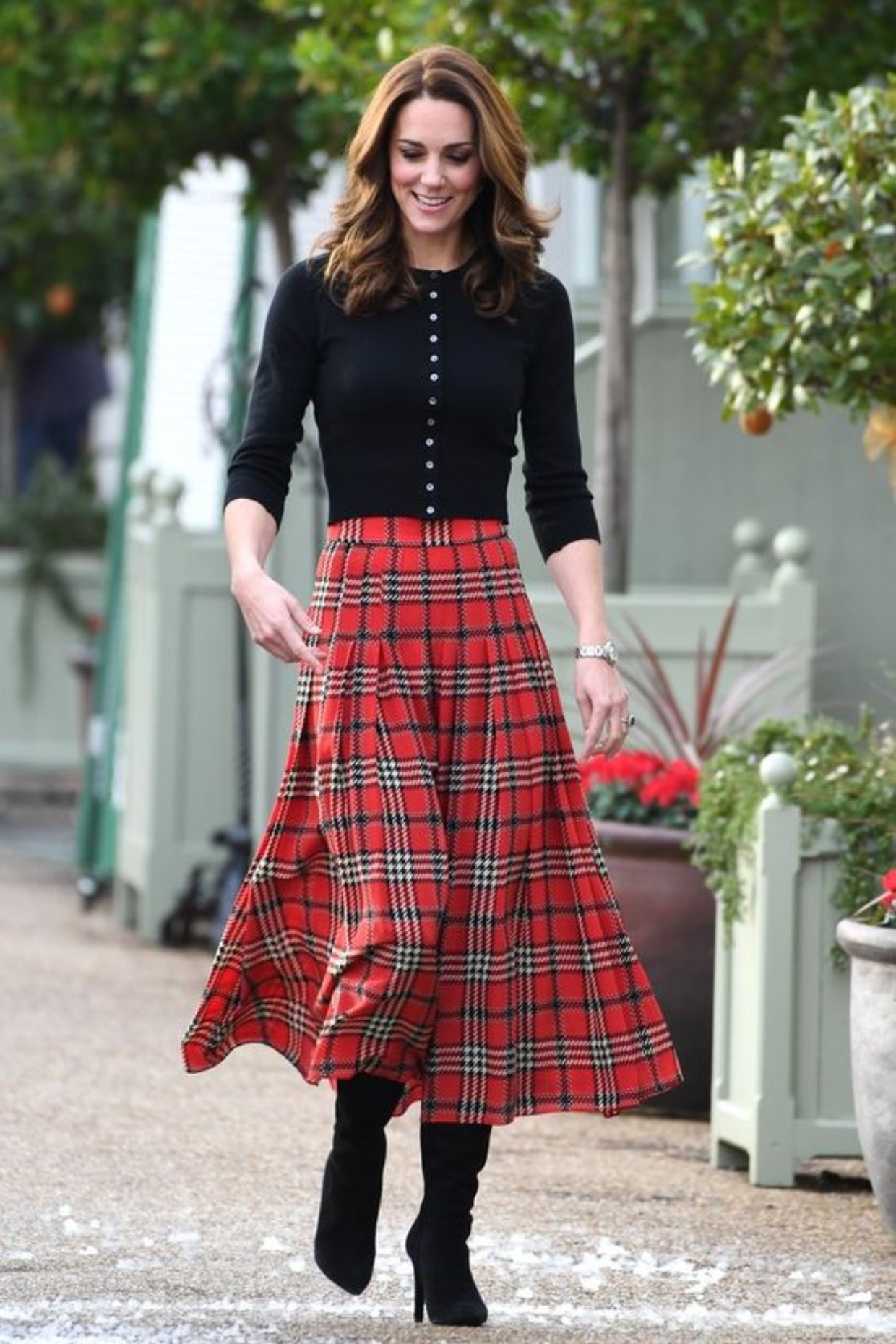 looks xadrez Kate Middleton