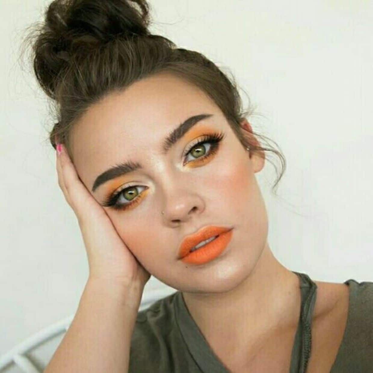 makeup orange idea