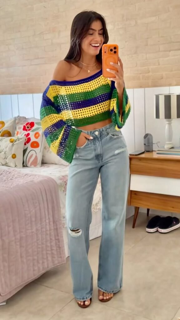 Copa do Mundo e a Tendência Brasilcore: Como Usar as Cores Verde e Amarelo na Moda e na Decoração 23 Jeans e Brasilcore