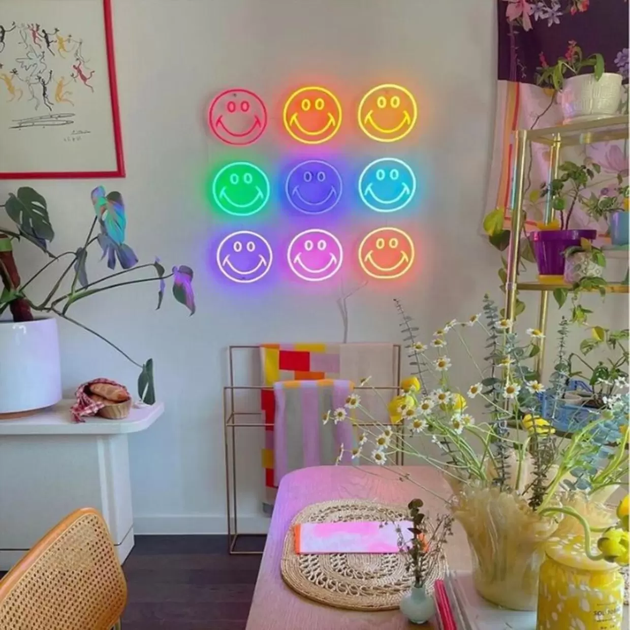 decoração com cores vibrantes 