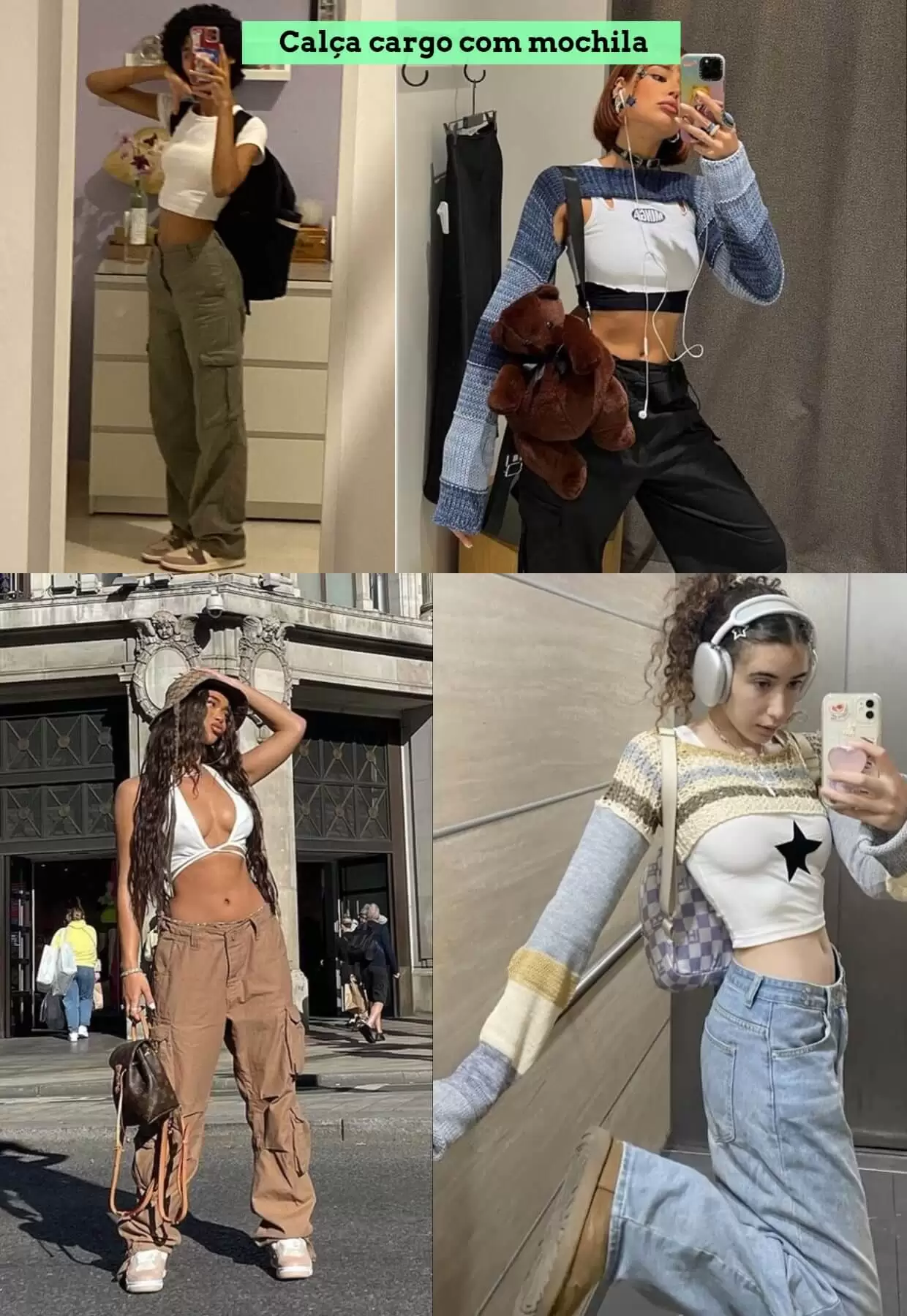 Calça cargo feminina: Como usar a tendência mais quente da temporada 48 look calça cargo com mochila