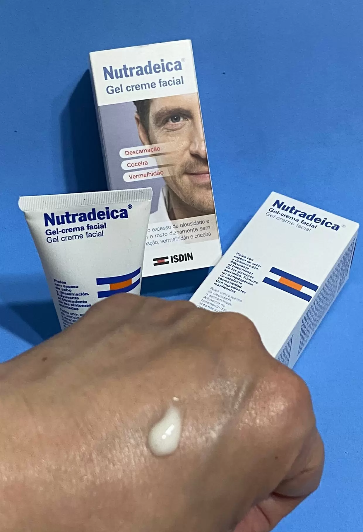 Nutradeica gel creme facial ISDIN para pele oleosa e descamativa - resenha 5 creme para pele descamativa