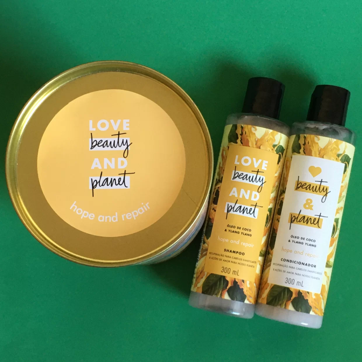 Shampoo e Condicionador Love Beauty and Planet oleo de coco e ylang ylang