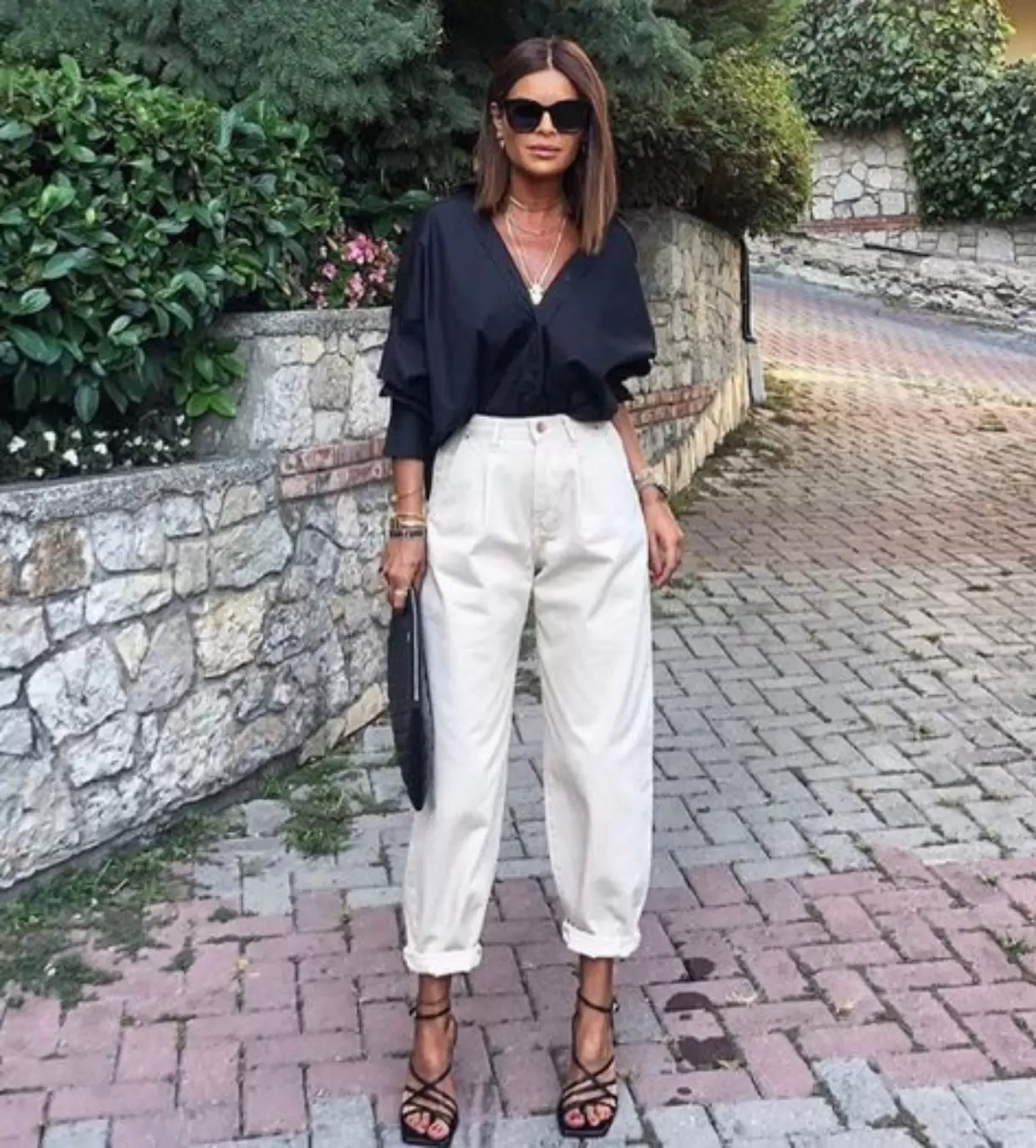 Look com calça branca