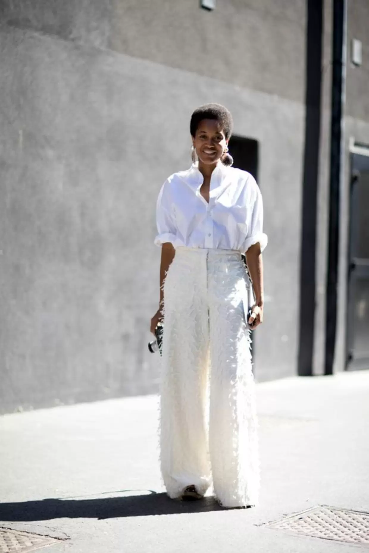 Look com calça branca