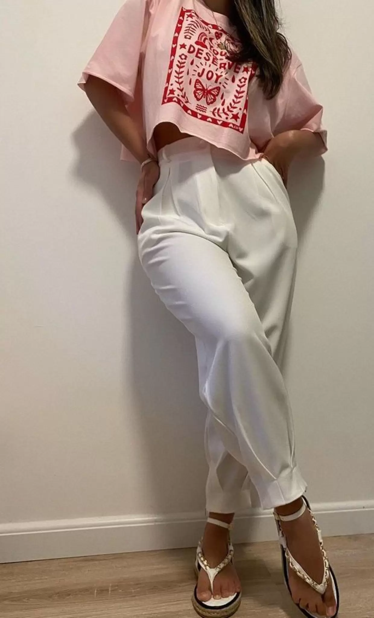 Look com calça branca