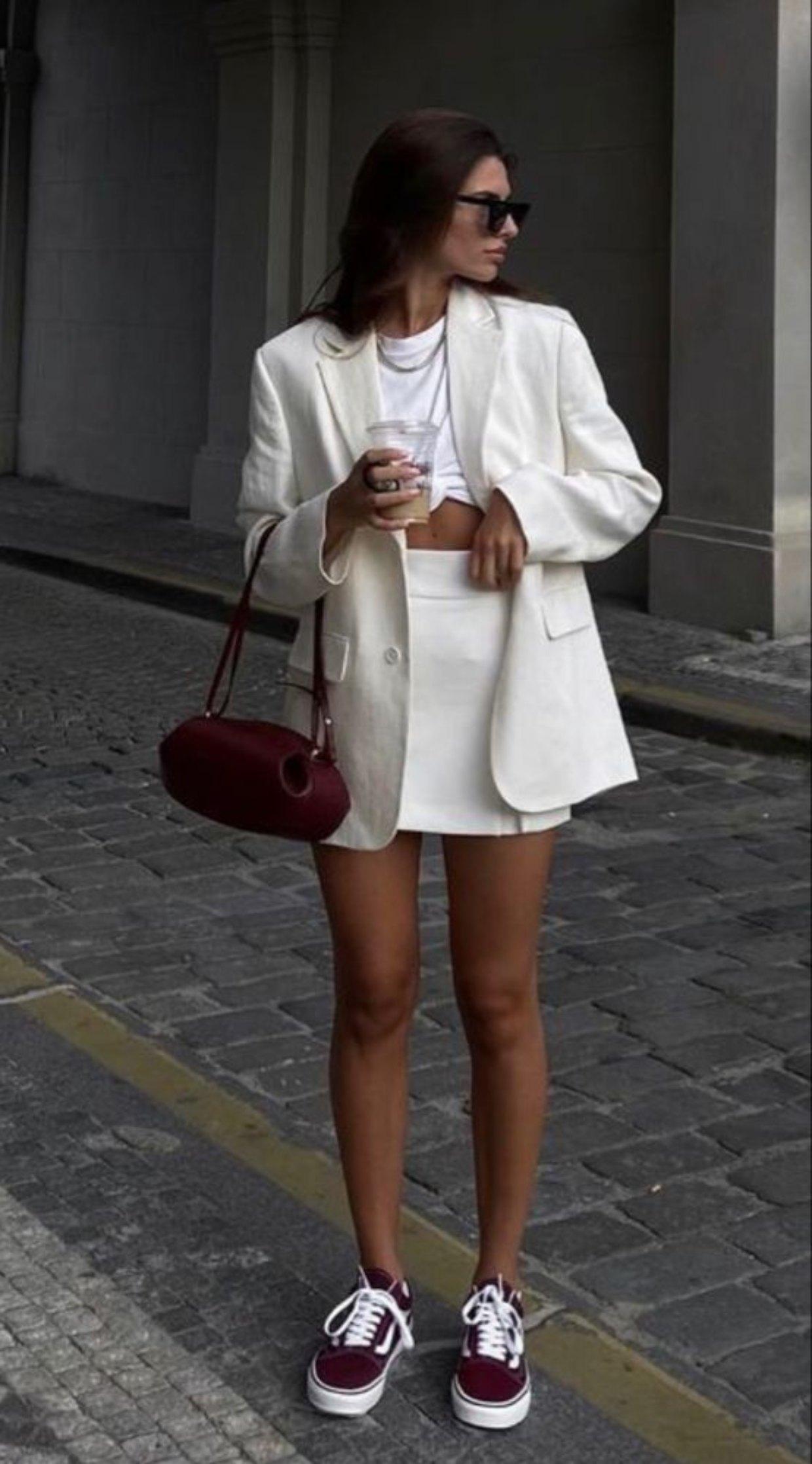 looks elegantes blazer saia