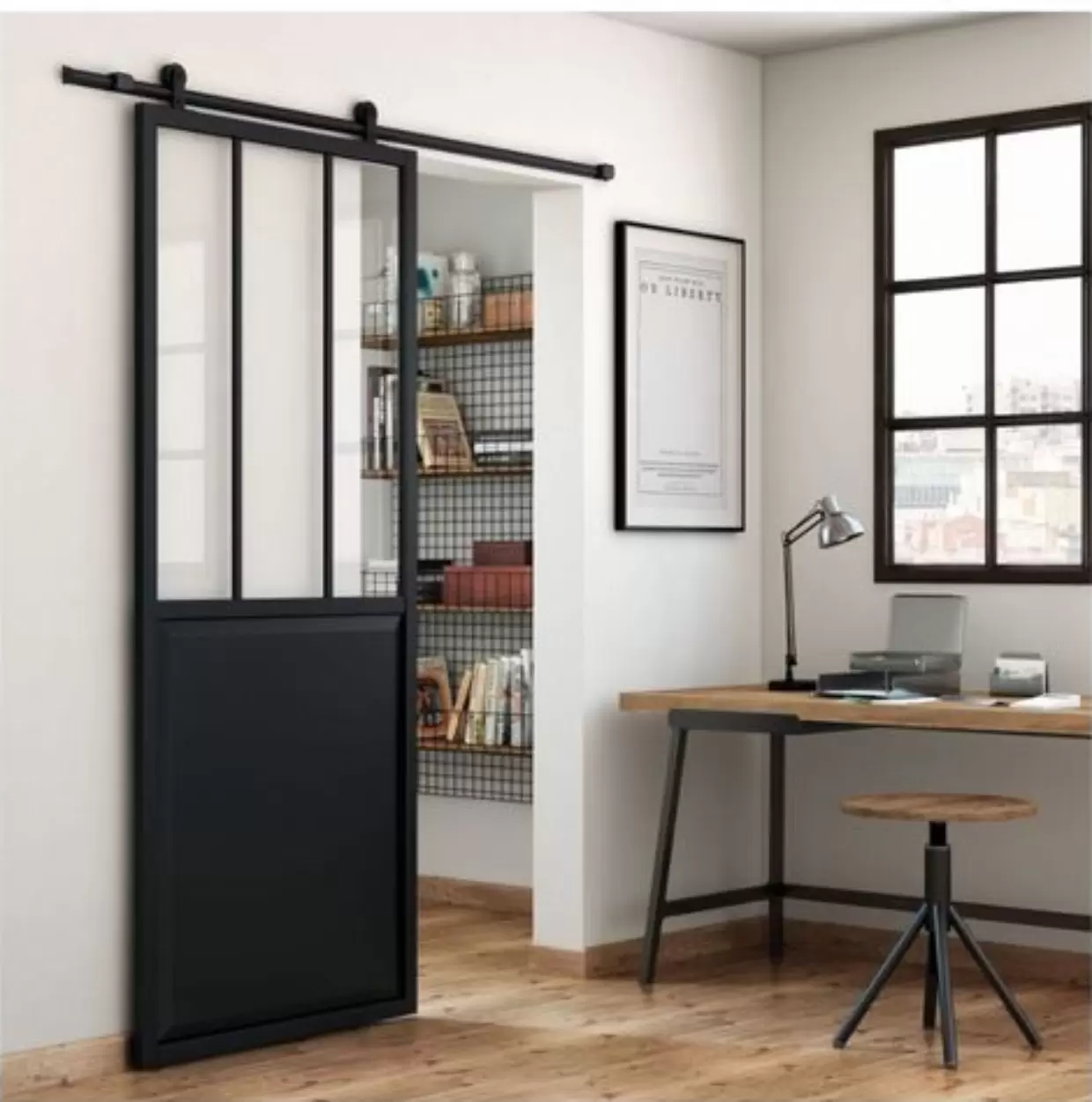 Porta de alumínio na decoração: Versatilidade e modernidade em seu espaço 7 Porta de alumínio preta