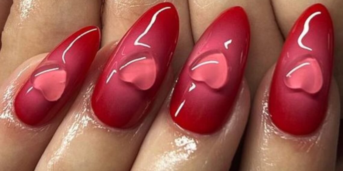 unhas para o dia dos namorados