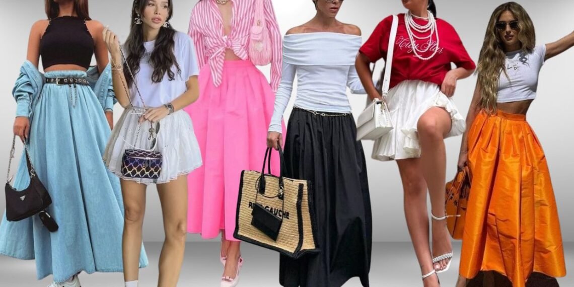 Looks com Saia Godê: A Tendência que Vai Conquistar 2025! 1 Looks com saia godê