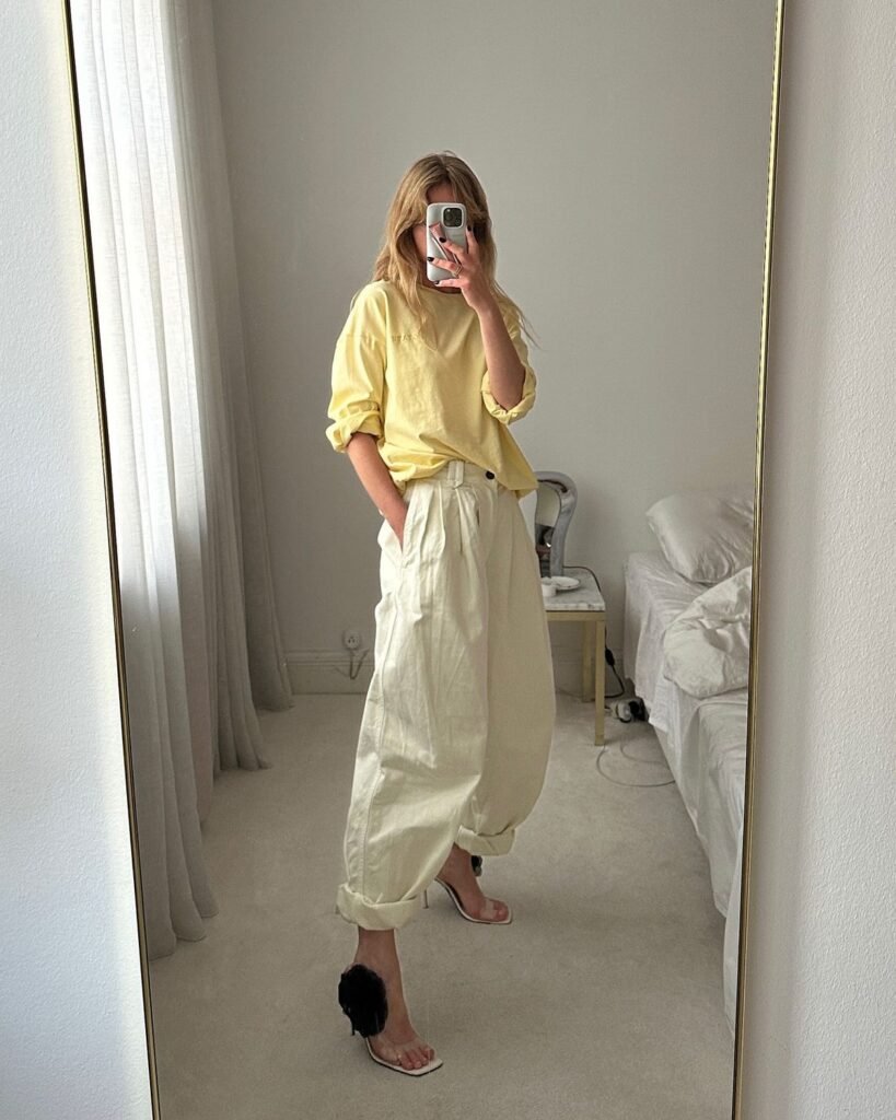 Aprenda Como Usar Amarelo Manteiga Cor do Momento: Looks, Combinações e Sapatos Ideais 44 amarelo manteiga