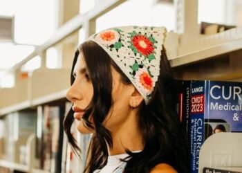 bandana de croche para cabelo