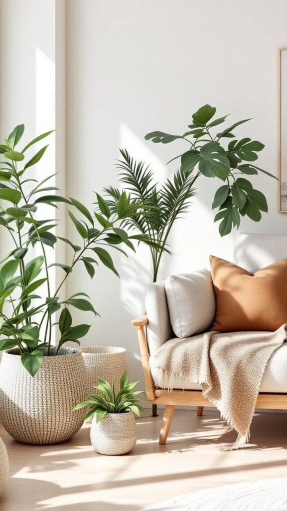 decoração com plantas  casa