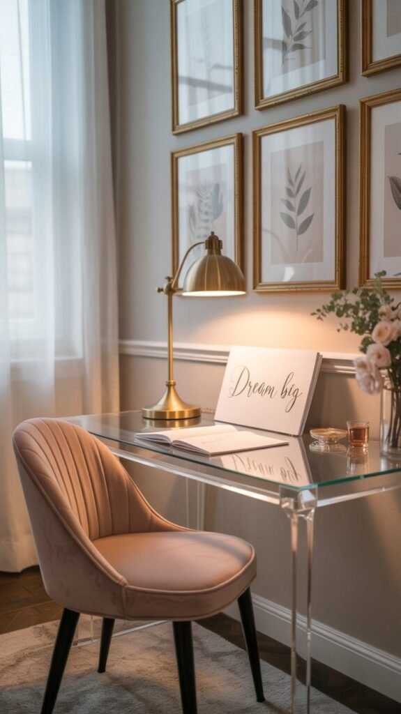 home office elegante feminino