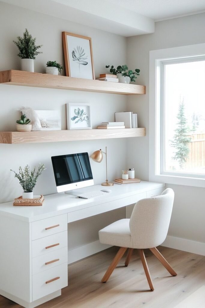Decoração de Home Office Feminino Minimalista