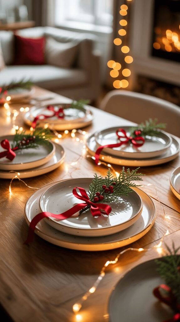 mesa de natal simples