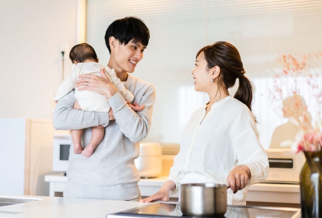 Casa organizada com bebê