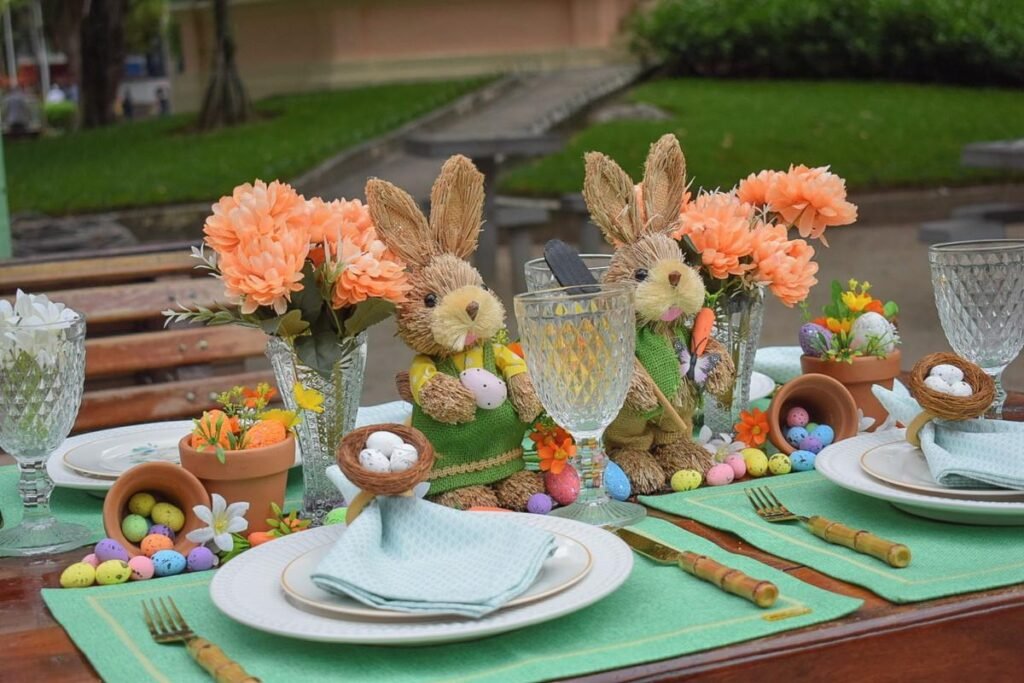 7 ideias de mesa de páscoa: transforme sua celebração em um momento inesquecível 9 Mesa de páscoa infantil