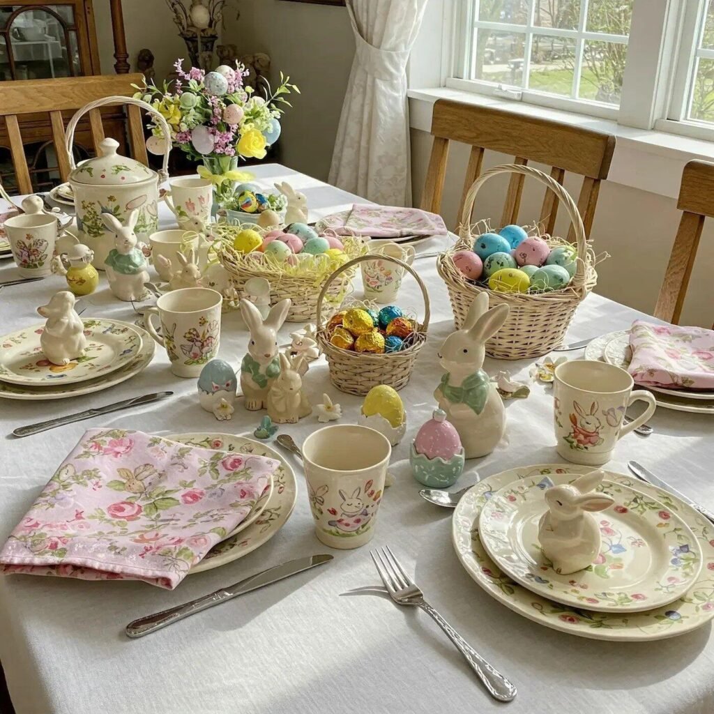 7 ideias de mesa de páscoa: transforme sua celebração em um momento inesquecível 11 Mesa de páscoa temática para crianças