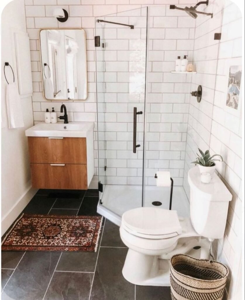 decoração de banheiro pequeno simples