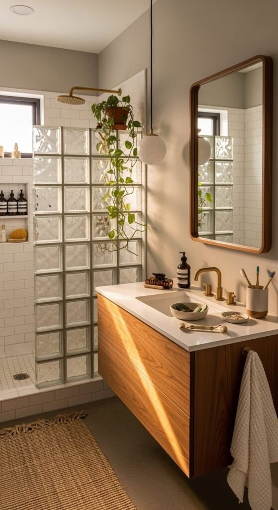 organização de banheiro pequeno