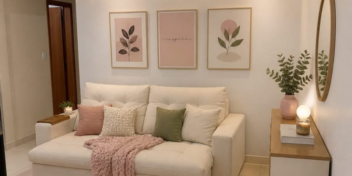 sala pequena decorada