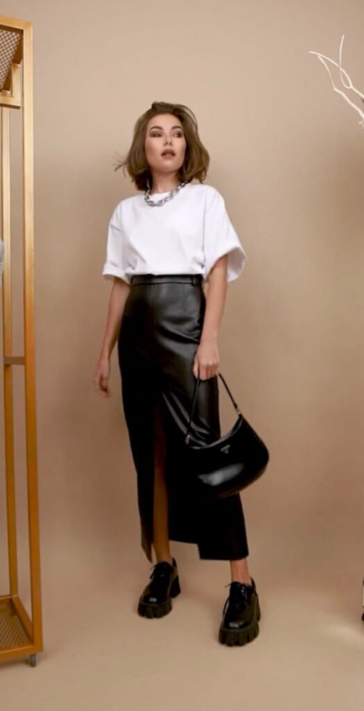 Saia midi couro: como usar, combinar e criar looks elegantes em todas as estações 3 Principais modelos de saia midi couro