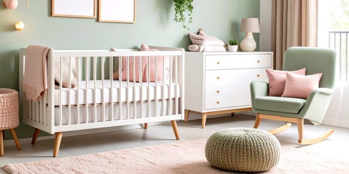 Cores para quarto de bebê: 15 combinações lindas além do rosa tradicional 1 quarto de bebê feminino moderno