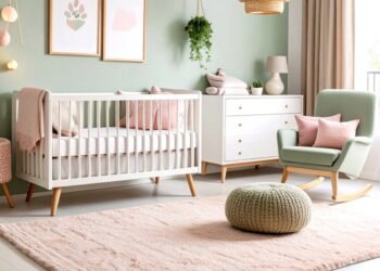 Cores para quarto de bebê: 15 combinações lindas além do rosa tradicional 5 quarto de bebê feminino moderno
