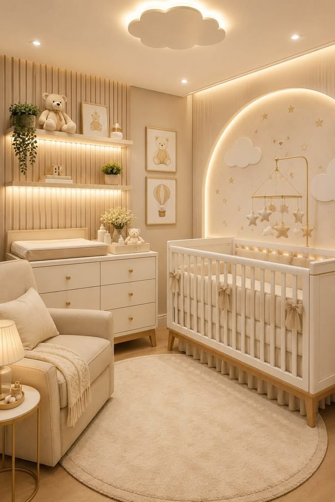 Cores para quarto de bebê: 15 combinações lindas além do rosa tradicional 8 quarto de bebê aconchegante
